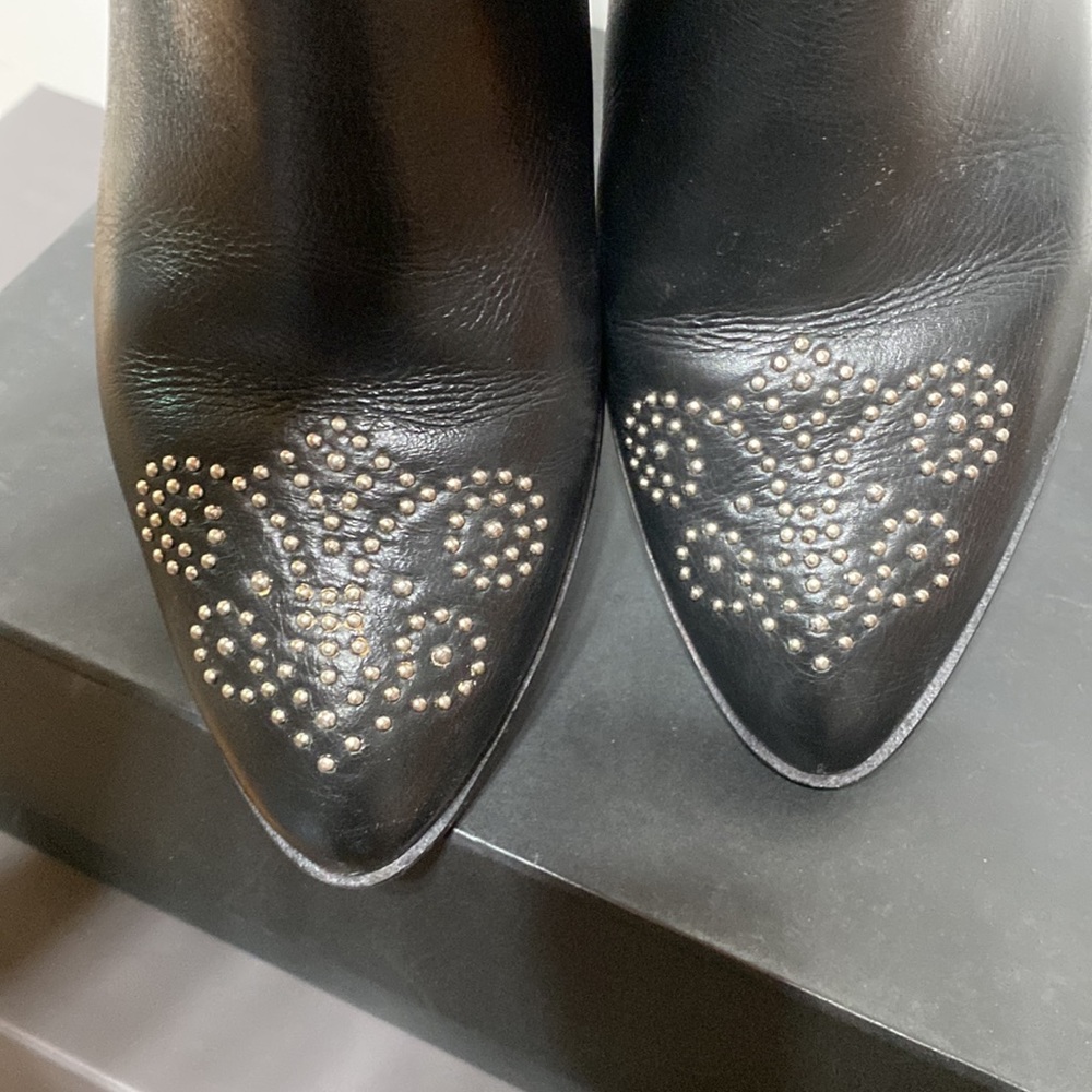 Dune “Queenie” Leather Studded Boots - Picture 15 of 15